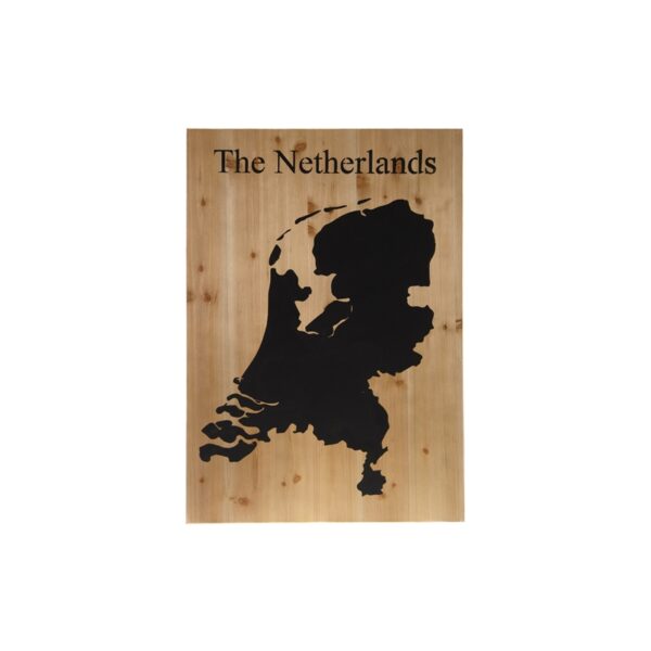 Dijk Natural Collections Wandbord Kaart Nederland Hout 55x3x78cm