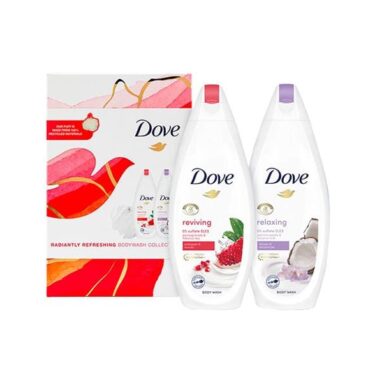 Dove Radiantly Refreshing Giftset Douche 225ml Duo + Spons