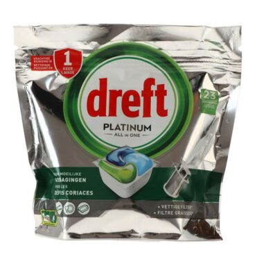 Dreft Platinum All In One Vaatwastabletten 23pcs