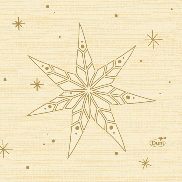 Duni Servetten Star Stories Cream 24x24cm