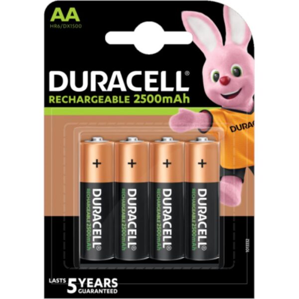 Duracell OPLAADBARE Batterijen 4x AA DX1500/HR6 2500 MAH 1