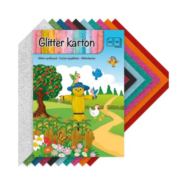 Dutch Crafts Glitterblok A4 10 Vel Gekleurd Glitterkarton