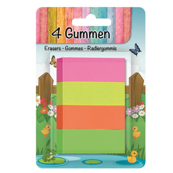 Dutch Crafts Gummen Neon 4 Stuks 6x2x0