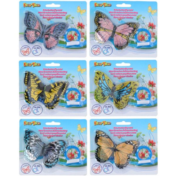 Eddy Toys Mini Vlieger Vlinder 10cm