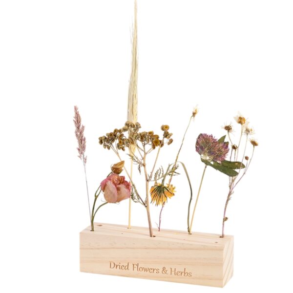 Esschert Design Bloemen En Kruiden Standaard Hout 15x4x4cm ( Exclusief Bloemen