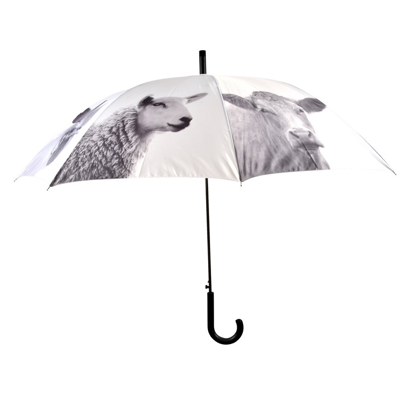 Esschert Design Paraplu Boerderijdieren Z/w