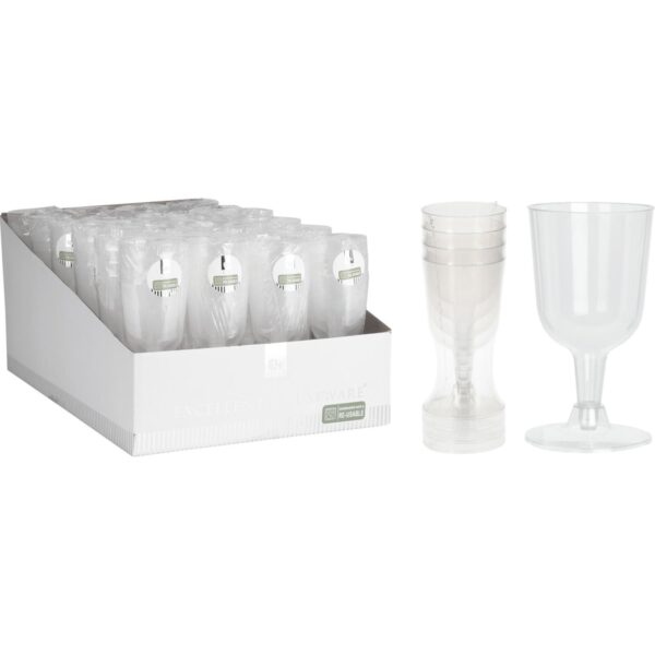 Excellent Houseware Re-useable Wijnglas Van Kunststof 160ml Set Van 4 Stuks