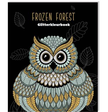 Glitterkleurboek - Ulitmate Black Edition - Frozen Forest