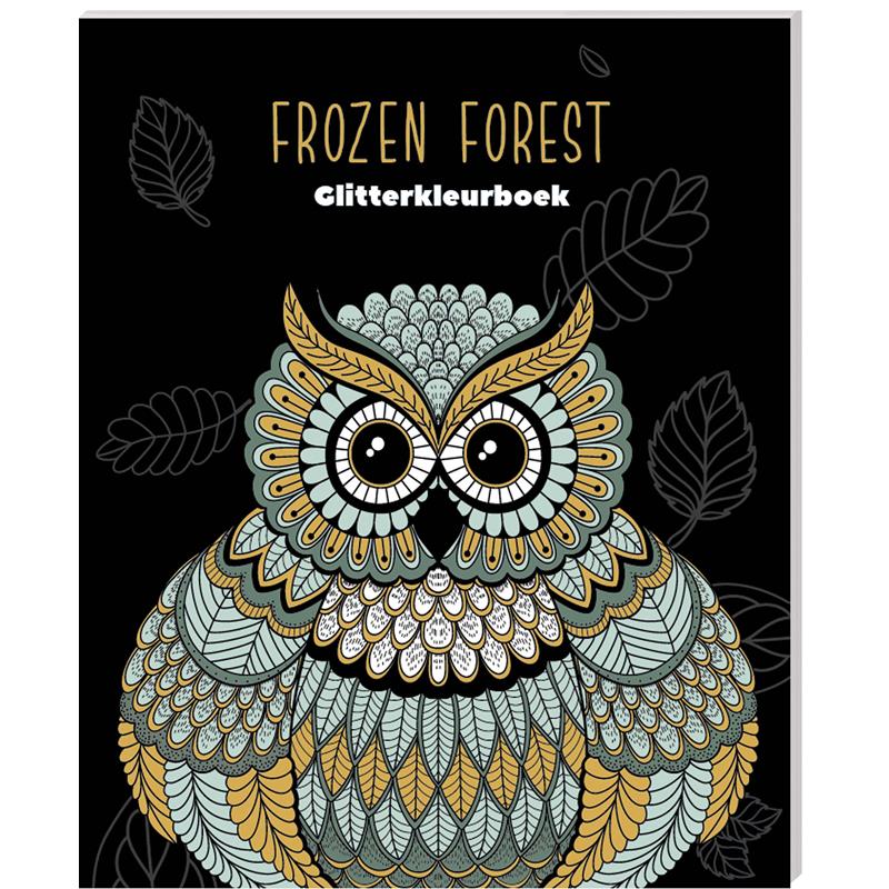 Glitterkleurboek - Ulitmate Black Edition - Frozen Forest