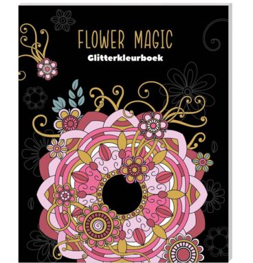 Glitterkleurboek - Ultimate Black Edition - Flower Magic
