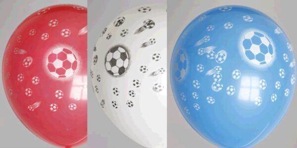 Globos Zak 50 Ballons Voetbal Rood/wit/blauw