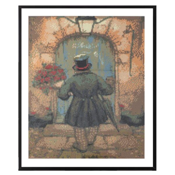 Grafix Diamond Painting Anton Pieck - Man Met Rozen 40x50cm