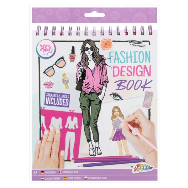 Grafix Fashion Design Boek 36 Vel+5 Stencils+stickers 24x20cm