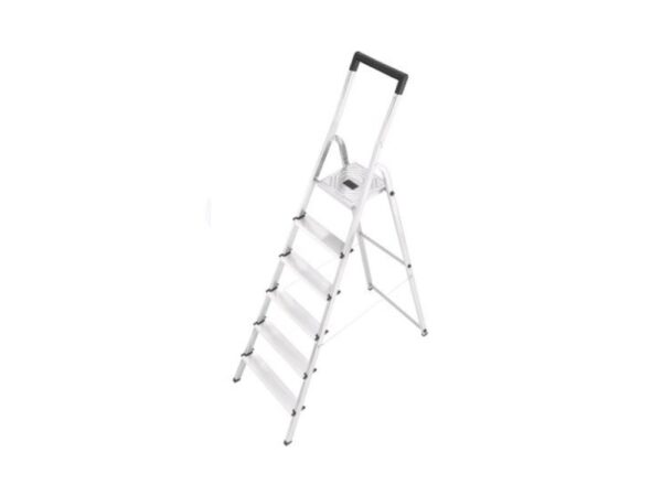 Hailo L40 Huishoud Trap 6-treeds Aluminium (5 Treden+bordes)