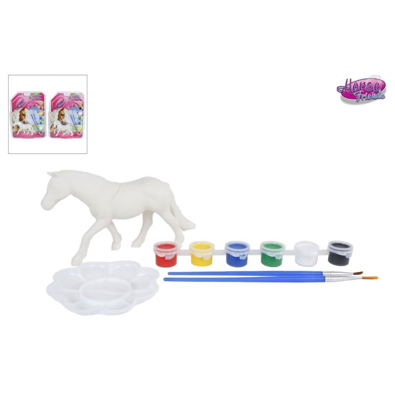 Horse Friends Schilder Je Eigen Paard 14cm Met Accessoires