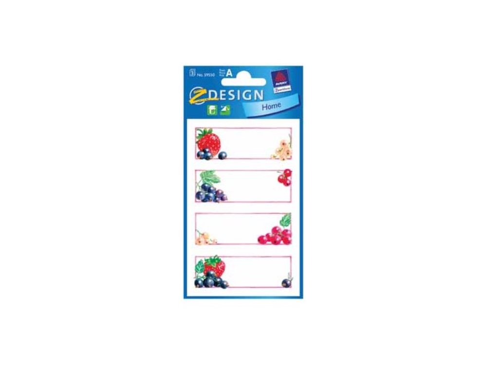 Huishoudetiket Z-design Home Fruit 12 Stickers Per Pak Bundel Van 10 Stuks