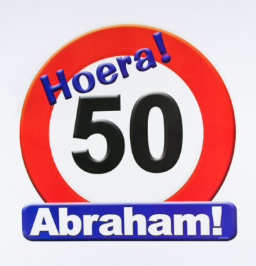 Huldeschild Verkeersbord- 50 Jaar Abraham