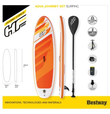 Hydro-Force Aqua Journey SUP Peddelboard 274x76x12cm Set Incl. Peddel