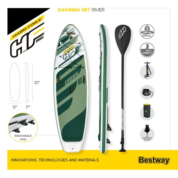 Hydro-Force Kahawai SUP Peddelboard 310x86x15cm Set Incl Peddel