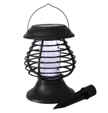 Insecten Vanger LED/UV 22cm Solar Zwart Kunststof