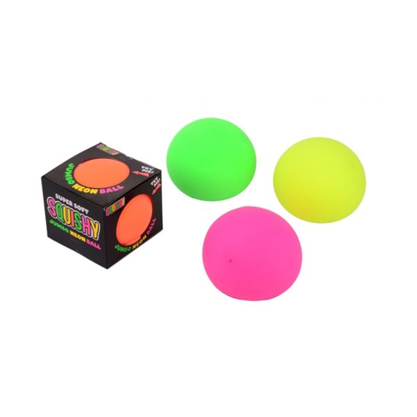 John Toy Jumbo Squishy Neon Bal In Open Doos