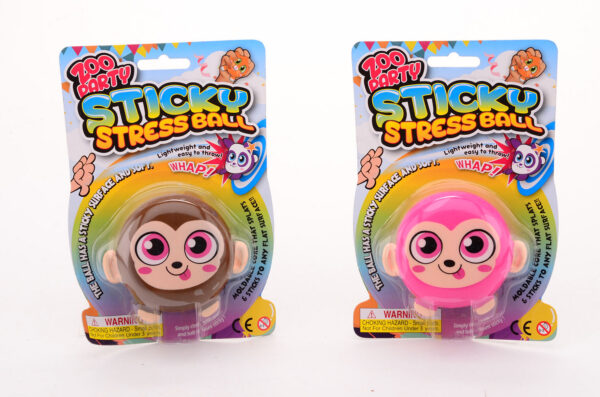 John Toy Sticky Stretch Bal Aap Op Kaart