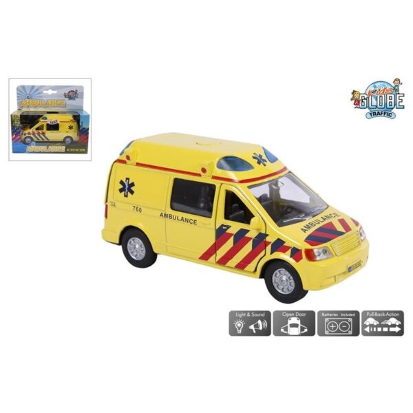 Kids Globe Ambulance NL Die Cast Pb Met Licht En Geluid 13cm