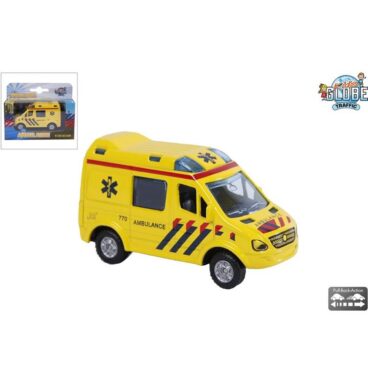 Kids Globe Ambulance NL Die Cast Pullback-action 8cm