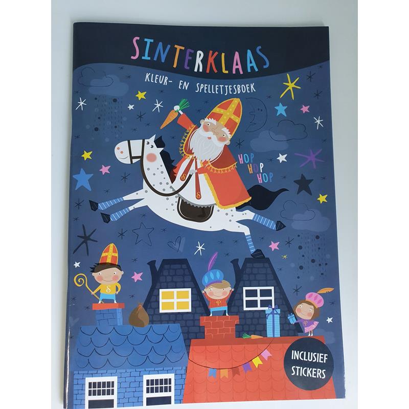 Kleur-sticker- En Activiteitenboek Sinterklaas A4 44 Pagina&apos;s