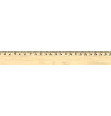 Liniaal 30cm Hout Met Metaalinleg Ongelakt