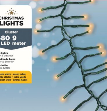 Lumineo LED Budget Cluster Verlichting Buiten 900cm-680L Groen/klassiek Warm