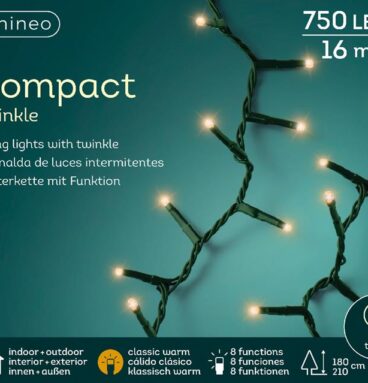 Lumineo LED Compact Lights Twinkel Effect 750L 16m