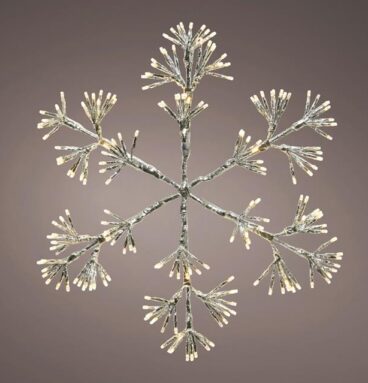 Lumineo LED Sneeuwvlok Met Flits Effect 42x48cm 192L Warm Wit