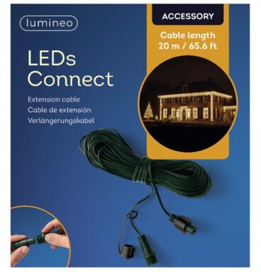 Lumineo LED&apos;s Connect Koppelverlichting Verlengsnoer Buiten Groen 2000cm