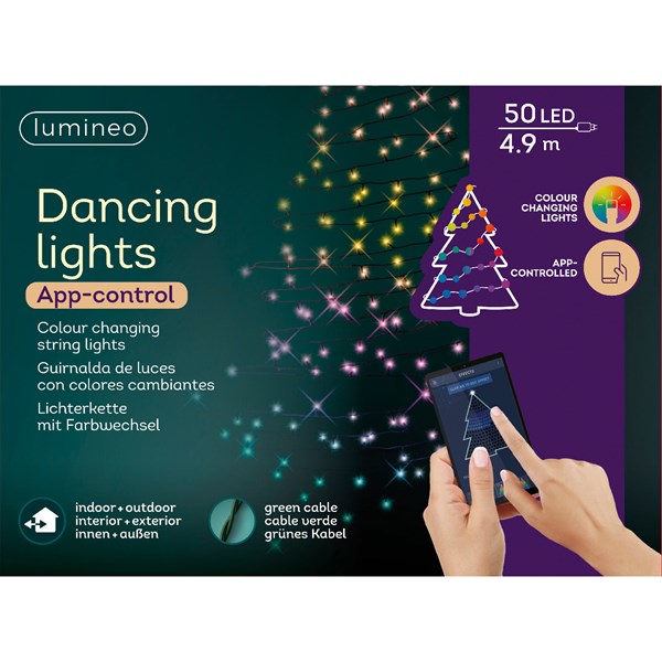 Lumineo Verlichting Met 50 LEDs Bedienbaar Via Bluetooth App Dancing Lights