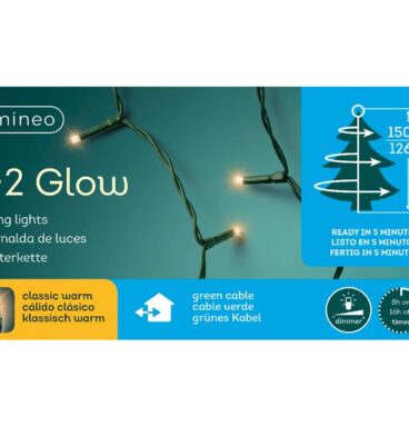 Lumineo everlands kunstkerstboomverlichting 1-2 Glow 150cm 126 LED Lampjes