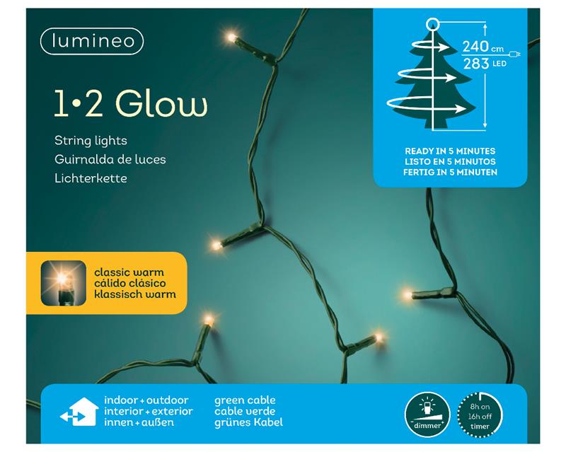Lumineo everlands kunstkerstboomverlichting 1-2 Glow Voor 240cm Boom 283 LED