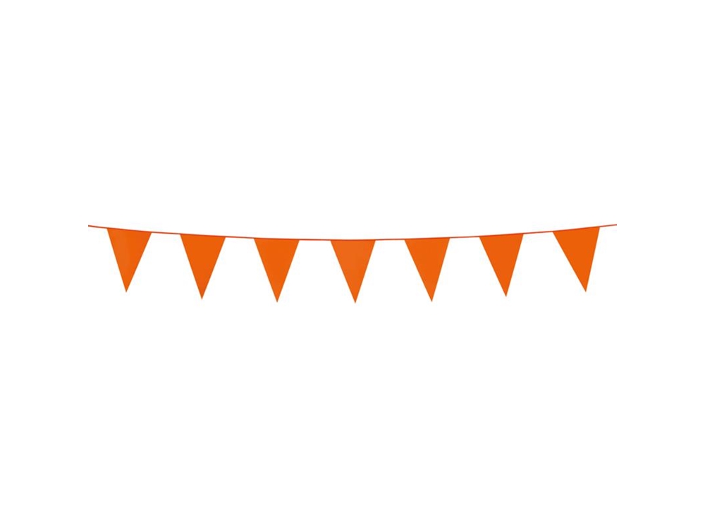 Mini Vlaggenlijn Oranje 3m Kunststof 10x15cm