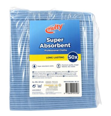 Multy Sterk Absorberende Vaatdoeken 38x40cm 50-pack Blauw