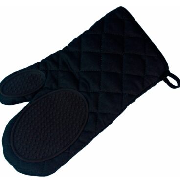 Ovenhandschoen Met Silicone Grip 30x18cm Zwart