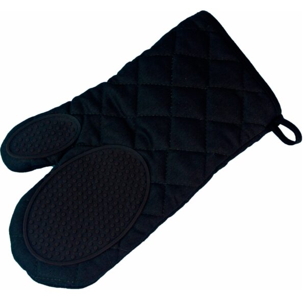 Ovenhandschoen Met Silicone Grip 30x18cm Zwart