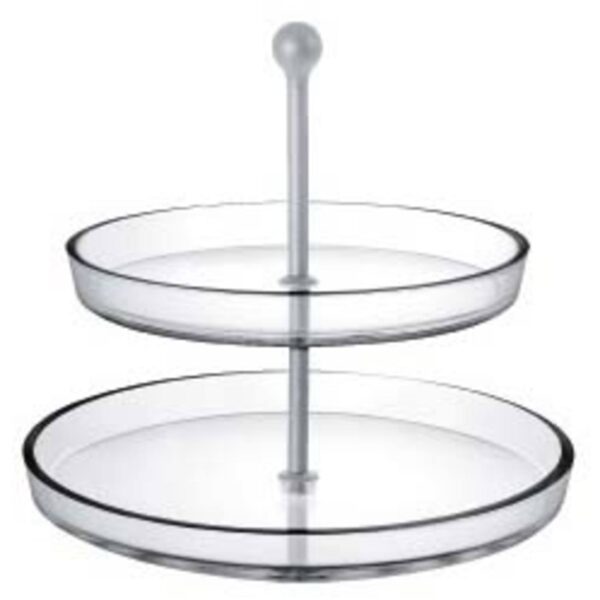 Palladio Etagere 2-laags Glas Ø27 En Ø22cm