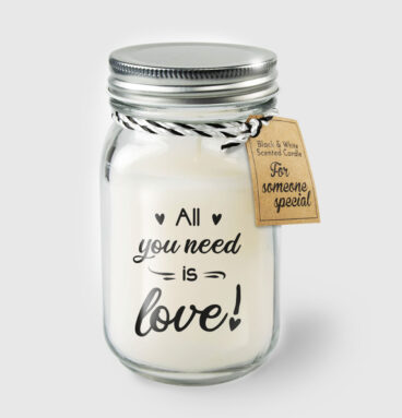 Paperdreams Black & White Scented Candles - All You Need Is Love