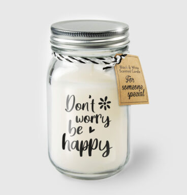 Paperdreams Black & White Scented Candles - Don&apos;t Worry Be Happy