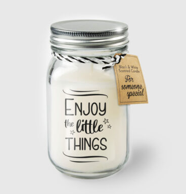 Paperdreams Black & White Scented Candles - Enjoy The Little Things