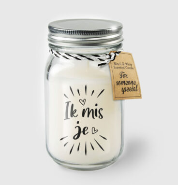 Paperdreams Black & White Scented Candles - Ik Mis Je