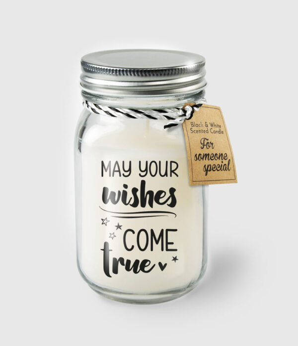 Paperdreams Black & White Scented Candles - May Your Wishes