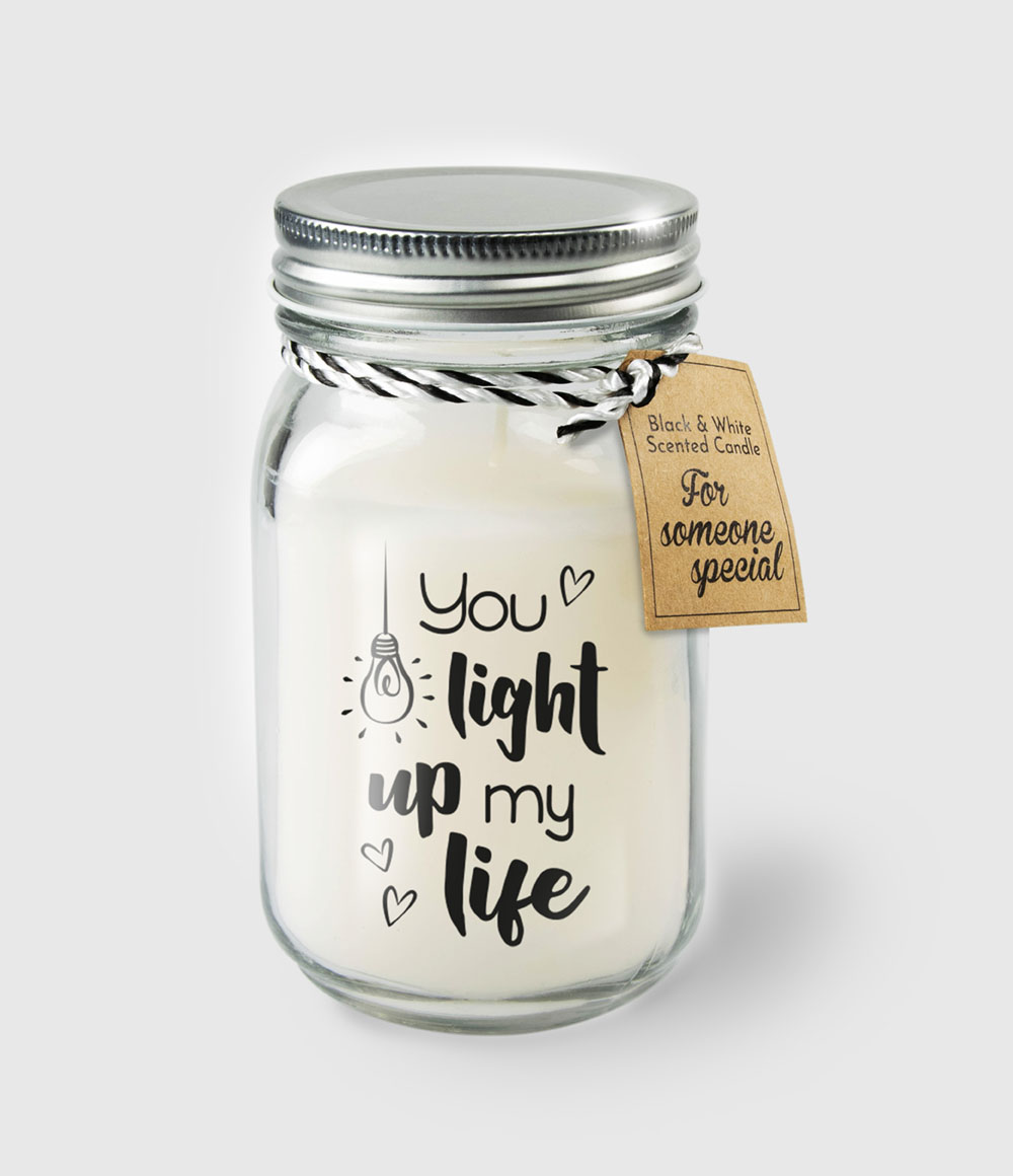 Paperdreams Black & White Scented Candles - You Light Up My Life