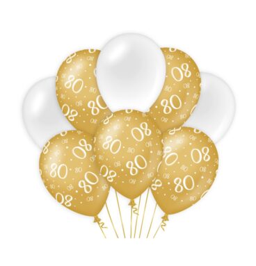 Paperdreams Decoration Balloons Goud/wit - 80 Verpakking A 8 Stuks