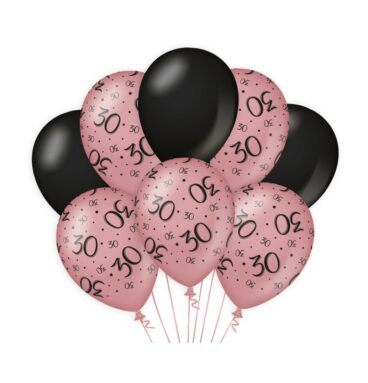 Paperdreams Decoration Balloons Roze/zwart - 30 Verpakking A 8 Stuks